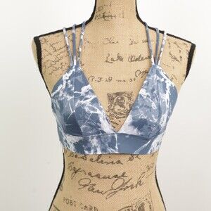 PINK Victoria's Secret Blue Tie Dye Criss Cross Bralette Bra Medium